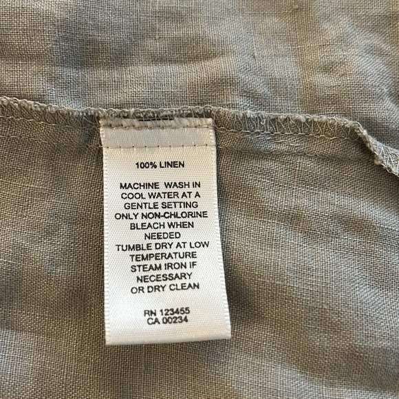 Lord &Taylor Linen Tan long Sleeves blouse - Picture 8 of 9